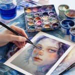 Golden Maple Miniature Paint Brushes, 15PC Model Brushes Micro Detail Paint Brush Set, Fine Detailing for Acrylics, Oils, Watercolors & Paint by Number, Citadel, Figurine, 40k (Black)