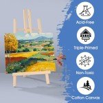 FUMILE Stretched Canvas for Painting, 24 Pack 8x10 Inch Canvases for Painting-5/8 in Profile Primed White Blank Painting Canvas Value Pack for Oil & Acrylic Paint