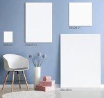 ARTEZA Stretched Canvas, 8 x 10 Inches, Pack of 12, Blank White Canvas for Painting for Acrylic, Oil and Gouache Paints