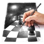 Staedtler Mars Lumograph Black, Carbon Blend Provides Jet Black Lines, Professional Art Pencils, Tin of 6 Assorted Black Sketch Pencils, 100B G6