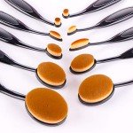 UNIMEIX 10 Pack Blending Brush for Card Making Crafting Ink Blender Brushes Set Tool Paper Background Brush Drawing (Brown)