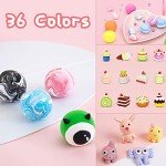 Xuyyicao 36 Colors Air Dry Clay,Magic Modeling Clay with Tools,Ultra Light DIY Modeling Clay for Kids,Children,DIY Crafts,Creative Art Crafts