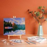 Tosnail 6 Pack 16" Art Easel Stand Tabletop Wooden Display Stand Photo Holder Display Stand for Artist, Students, Adults, Kids Painting