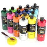 ABEIER Large Bulk Acrylic Paint Set, 15 Colors (473 ml/16 fl oz), Matte Finish, Rich Pigments, Non-Toxic Paints for Painting on Canvas Crafts Wood Ceramic, Ideal for Beginners and Students