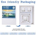 Halobios 6 Packs Stretched Canvases for Painting with 4x4 Inch, 6x6 Inch, 8x8 Inch, 11x14 Inch, Painting Canvases for Acrylics,Oils & Other Media, 5/8 Inch Profile 100% Cotton Artist Framed Canvas