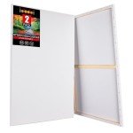 idoobi Stretched Canvases for Painting 2 Pack 24x36 100% Cotton Large Canvas Boards for Painting, White Painting Canvas for Oil, Acrylic Paint & Other Painting Media