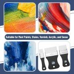 Bates- Flat Paddle Paint Brush Set, 3 Pack, Nylon Bristles Painting Brushes, Ergonomic Handle, Art Brushes for Acrylic Painting, Flat Paint Brush, Artist Paint Brushes for Acrylic Painting