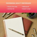SAKURA Pigma Micron Fineliner Pens - Archival Black Ink Pens - Pens for Writing, Drawing, or Journaling - Black Ink - 01 Point Size - 6 Pack