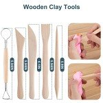 Clay Tools Kit, 25 PCS Polymer Clay Tools, Ceramics Clay Sculpting Tools Kits, Air Dry Clay Tool Set for Adults, Kids, Pottery Craft, Baking, Carving, Drawing, Dotting, Molding, Modeling, Shaping