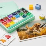 HIMI Gouache Paints Set, 18 Colors, 30g, jelly gouache paint set, Non Toxic Paint for Canvas and Paper, Art Supplies for Professionals, and More (Green Case