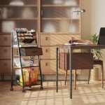 Homsorout 3 Tier Rolling Cart - Metal Utility Cart with Storage Drawer and Wheels, Versatile Art & Craft Organizer for Home, Office, or Studio - Ideal for Storing Brushes, Paints, and Supplies