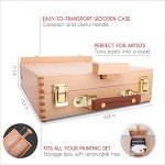 Tabletop Easel and Oil Paint Set - Art Painting Kit 41 Art Supplies - 24 for Oil Painting 10 Paint Brushes 1 Palette Knife 3 Canvases for Painting 1 Paper Pad 1 Paint Palette 1 Painting Easel