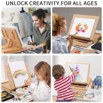 149Pcs Deluxe Artist Painting Set with Aluminum and Beech Wood Easel, 48 Colors Acrylic & Oil Paints, 24 Colors Watercolor Paints, Art Paint Supplies for Artists, Beginner & Adults