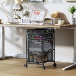 Rolling Utility Cart with 3 Drawers, Craft Organizer and Storage with DIY Divider, Lockable Wheels, Multi-Functional Storage for Art Supplies, Store for Brushes & Paints & Artifacts Small Parts