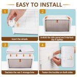 Wise Oannes 4 Tier Storage Bins with Lids, 23QT Stackable Closet Organizers and Storage with Wheels, Collapsible Storage Boxes, Foldable Plastic Storage Containers for Home,Office, Dorm Room