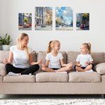 Halobios 4 Packs Blank Canvases for Painting with 8x10in,11x14in(2 of Each), Stretched Canvases for Acrylics, Oils & Other Painting Media, 100% Cotton, 5/8 Inch Profile of Super Value Canvas Pack