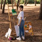 Halobios 4 Packs Blank Canvases for Painting with 8x10in,11x14in(2 of Each), Stretched Canvases for Acrylics, Oils & Other Painting Media, 100% Cotton, 5/8 Inch Profile of Super Value Canvas Pack