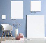 ARTEZA Stretched Canvas, 8 x 8 Inches, Pack of 12, Blank White Square Canvas for Painting for Acrylic, Oil and Gouache Paints