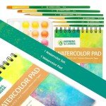 Norberg & Linden Watercolor Paint Set - 36 Premium Paints - 12 Page Pad - 6 Brushes - Painting Supplies with Palette, Watercolors, Art Pad Paper and Artist Brushes