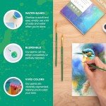 Norberg & Linden Watercolor Paint Set - 36 Premium Paints - 12 Page Pad - 6 Brushes - Painting Supplies with Palette, Watercolors, Art Pad Paper and Artist Brushes