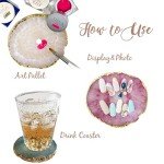 JASSINS Resin Nail Art Palette,Nail Art Painting Mixed Color Palette Gold Edge Nail Gel Color Makeup Display Board (White)