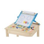 Melissa & Doug Deluxe Double-Sided Tabletop Easel (Arts & Crafts, 42 Pieces, 17.5” H x 20.75” W x 2.75” L, Great Gift for Girls and Boys - Best for 3, 4, 5 Year Olds and Up),Gold