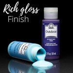 FolkArt Outdoor Gloss Acrylic Craft Paint Set Designed for Beginners and Artists, Non-Toxic Formula Perfect for Rock Designing, Twelve Bottles, 2 oz, 24 Fl Oz