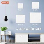 Shuttle Art Painting Canvas Panel, 52 Multi Pack, 5x5, 6x6, 8x8, 10x10 inch (13 PCS of Each), 100% Cotton Art Canvas Board Primed White, Blank Canvas for Kids Adults for Acrylic Oil Painting