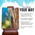 U.S. Art Supply Coronado Walnut Easel, Large Adjustable Wooden French Style Field and Studio Sketchbox Tripod Easel with Drawer, Artist Wood Palette, Premium Beechwood, Painting, Sketching Stand