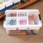 MACOPRO 17 QT Plastic Storage Box with Removable Tray Craft Organizers and Storage Clear Storage Container for Organizing Bead, Tool, Sewing, Playdoh (White, 1Pack-17QT)