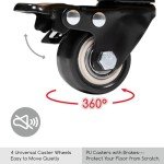 MEEDEN Art Supplies Storage Cart: 5-Tier Solid Beech Wood Utility Rolling Cart with 3 Drawers - Craft Orgnizer on 4 Wheels