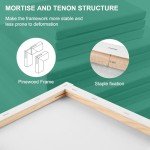 YETEE 12 Pcs Stretched Canvas for Painting, Multiple Sizes: 12x16, 10x12, 8x10, 5x7, Blank Canvases Boards for for Oil Painting