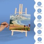 ESRICH Canvas Boards for Painting, 5 Pack Canvases for Painting 8x10 Cotton Primed Acid Free Blank Canvas Panels for Oil Paint, Watercolor, Acrylic Paint, Gouache and Tempera.