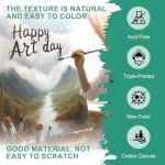 YETEE 12 Pcs Stretched Canvas for Painting, Multiple Sizes: 12x16, 10x12, 8x10, 5x7, Blank Canvases Boards for for Oil Painting