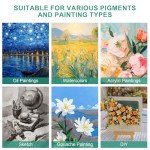 YETEE 12 Pcs Stretched Canvas for Painting, Multiple Sizes: 12x16, 10x12, 8x10, 5x7, Blank Canvases Boards for for Oil Painting