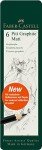 Faber-Castell Pitt Graphite Matte Pencil Set, Metal Tin of 6 Graphite Pencils, Sketching and Drawing Pencil Set (B, 4B, 6B, 8B, 10B, 12B)