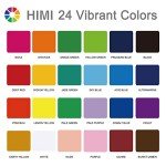 HIMI Gouache Paint Set, 41 Pcs Professional Art Painting Supplies Set with HIMI 24 Gouache Paints, 6 Paint Brushes, 2 Canvas Boards, Palette, Paint Knife, Moisturized Mildew Gouache Spray, and White