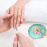 2 Pcs Resin Nail Art Palette, Nail Art Painting Palettes Gold Edge Nail Holder Nail Art Display Board