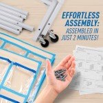 Craft Rolling Cart with Wheels - 40 Storage Pockets - Portable Organizer for Arts & Craft Supplies