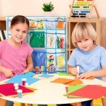 Craft Rolling Cart with Wheels - 40 Storage Pockets - Portable Organizer for Arts & Craft Supplies