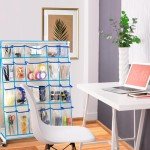 Craft Rolling Cart with Wheels - 40 Storage Pockets - Portable Organizer for Arts & Craft Supplies