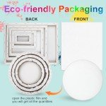 21 Packs Stretched Canvases for Painting, MultiSize 12x16, 10x12, 8x10, 5x7, 3x5, Round Canvas with 8x8,10x10,12x12, Primed Blank Canvas for Oil, Acrylic Paint,for Beginner, Artist.