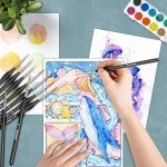 12PC Miniature Brushes, Pacocoast Detail Paint Brushes Set for Fine Detailing & Art Painting, Small Tiny Paint Brush Perfect for Acrylic, Paint by Number, Figurine, Craft, Models (Silver, Black)