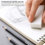 ARTEZA Drawing Sketch Pencils, Set of 12, Medium Hardness (6B - 4H), Graphite Pencils for Sketching and Drawing