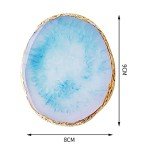 2 Pieces Resin Nail Art Palette, Nail Art Painting Gel Palette Gold Edge Color Makeup Display Board Nail Art Display Cosmetic Mixing Tools