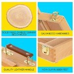 MEEDEN Tabletop Easel, Solid Beech Wood Table Top Art Easels for Painting Canvas, Sketchbox Easel, Adjustable Desktop Easel, Table Easel for Painting, Art Supply Storage Box for Adults & Artist