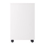 Winsome Halifax Storage Mobile Cabinets, 1 Door, 3 Drawers, 2 Wide Drawers, for Home Office, White