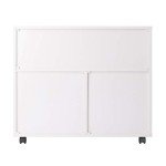 Winsome Halifax Storage Mobile Cabinets, 1 Door, 3 Drawers, 2 Wide Drawers, for Home Office, White