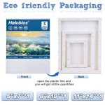 Halobios Stretched Canvases for Painting with 11x14 Inch, 5x7 Inch, 8x10, Painting Canvas for Acrylics,Oils & Other Painting Media, 5/8 Inch Profile 100% Cotton Artist Framed Canvas(3 Packs)