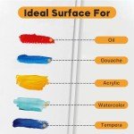 CONDA Stretched Canvas for Painting, 5x7 inch 10 Pack of Canvas, Primed, 100% Cotton 5/8 Inch Profile Value Bulk Pack for Acrylics, Oils Painting